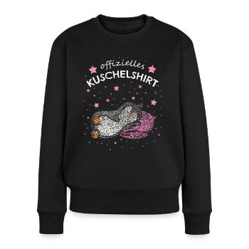 Offizielles Kuschelshirt Pinguin Langschläfer - Frauen Premium Bio Pullover - Schwarz - Vorne - Julia (174cm)