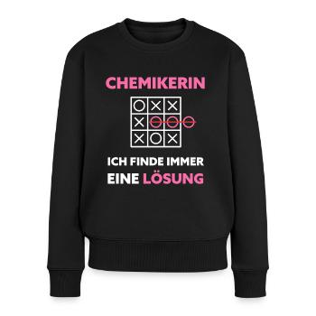 Chemikerin Chemie Lustiger Spruch - Frauen Premium Bio Pullover - Schwarz - Vorne - Julia (174cm)