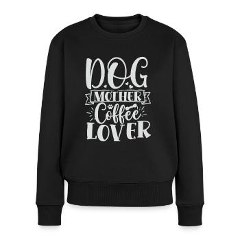 Dog mother coffee lover - Women's Premium Organic Jumper - black - Front - Julia (174cm)