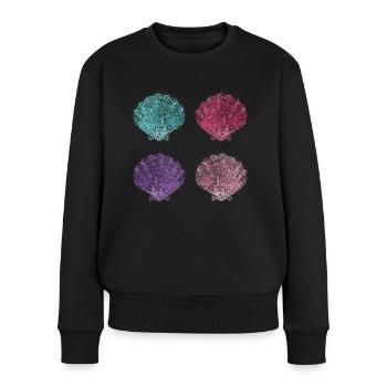 Muschel Meerjungfrauen Meer Strand Urlaub Geschenk - Frauen Premium Bio Pullover - Schwarz - Vorne - Julia (174cm)