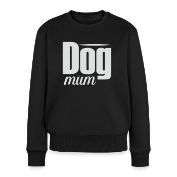 Mère de chien - Pull Premium bio Femme - noir - Devant - Julia (174cm)