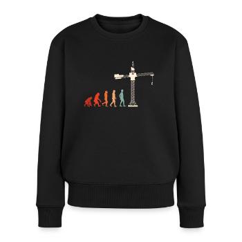 Travailleur de la construction Construction Grutier Chauffeur de grue Cadeau - Pull Premium bio Femme - noir - Devant - Julia (174cm)