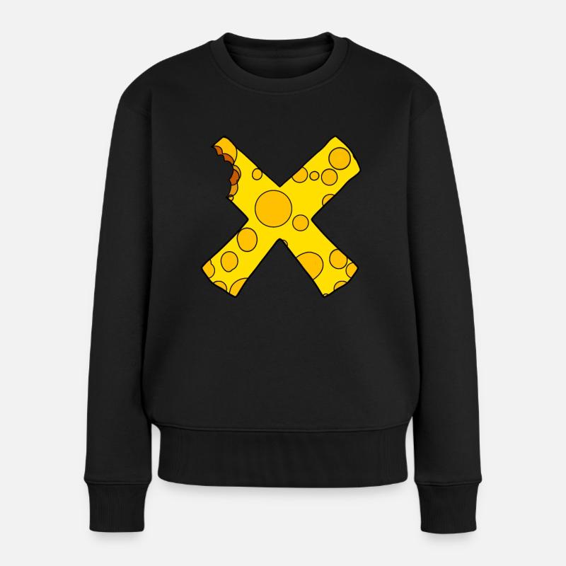 Cheese Cross - Women's Premium Organic Jumper - black