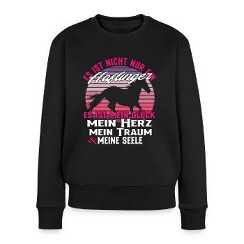 Es Ist Nicht Nur Ein Haflinger - Pferde Spruch - Frauen Premium Bio Pullover - Schwarz - Vorne - Julia (174cm)