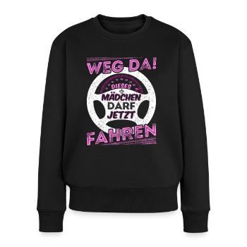 Führerschein Fahrschule Führerscheinprüfung Frau - Frauen Premium Bio Pullover - Schwarz - Vorne - Julia (174cm)