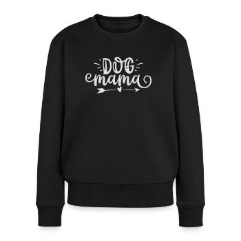 Hunde Mama - Frauen Premium Bio Pullover - Schwarz - Vorne - Julia (174cm)