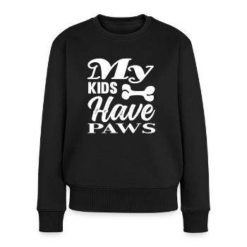 My children have paws - Women's Premium Organic Jumper - black - Front - Julia (174cm)