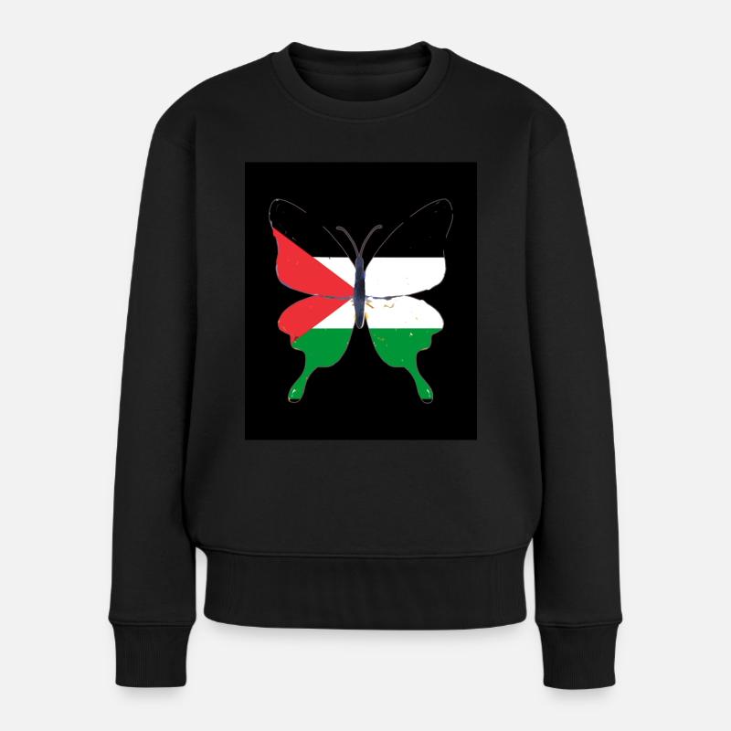 Palästina - Frauen Premium Bio Pullover - Schwarz