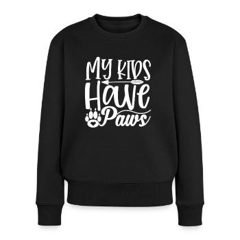 Mes enfants ont des pattes - Pull Premium bio Femme - noir - Devant - Julia (174cm)
