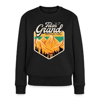 Grand-Teton National Park Wyoming Souvenir - Women's Premium Organic Jumper - black - Front - Julia (174cm)