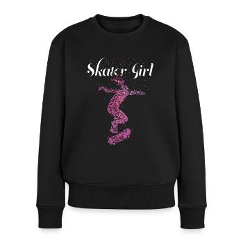 Skater Fille Skateboarder Skater Halfpipe - Pull Premium bio Femme - noir - Devant - Julia (174cm)