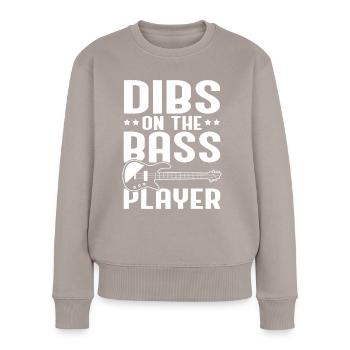 Dibs on the Bass Player - Frauen Premium Bio Pullover - Taupe - Vorne - Julia (174cm)