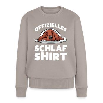 Irish Setter Hund Irischer Roter Setter - Frauen Premium Bio Pullover - Taupe - Vorne - Julia (174cm)