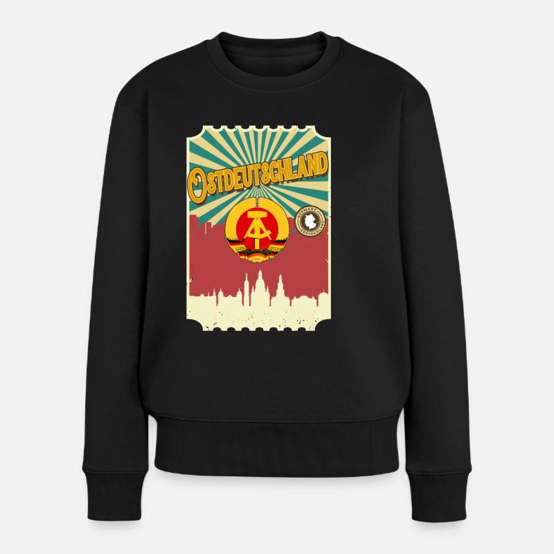 Ostdeutschland Tshirt Herren Ossi Dresden NVA DDR - Frauen Premium Bio Pullover - Schwarz