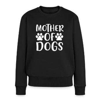Mutter von Hunden - Frauen Premium Bio Pullover - Schwarz - Vorne - Julia (174cm)