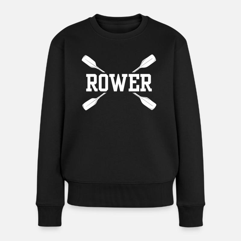 Ruderer Rudern Rudersport Ruderboot Ruder - Frauen Premium Bio Pullover - Schwarz