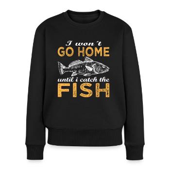 Pêcheur I Catch The Fish Pêche Pêcheur Pêche - Pull Premium bio Femme - noir - Devant - Julia (174cm)