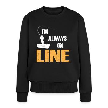 Pêcheurs à la ligne dans tous les sens Pêche à la ligne Pêcheurs - Pull Premium bio Femme - noir - Devant - Julia (174cm)