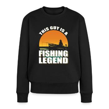 Pêcheur Ce gars est une légende de la pêche Pêcheur pêcheur - Pull Premium bio Femme - noir - Devant - Julia (174cm)