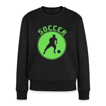 Football - Pull Premium bio Femme - noir - Devant - Julia (174cm)