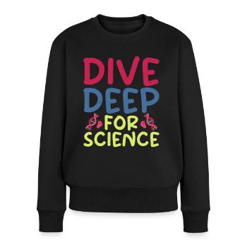 Meeresbiologe Tiefsee Taucher - Frauen Premium Bio Pullover - Schwarz - Vorne - Julia (174cm)
