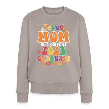 Proud mom of a Class of 2023 Graduate Senior 23 - Women's Premium Organic Jumper - taupe - Front - Julia (174cm)
