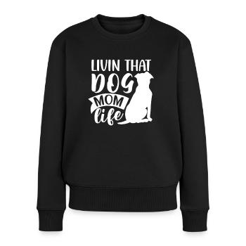 Livin That Dog Maman Vie - Pull Premium bio Femme - noir - Devant - Julia (174cm)