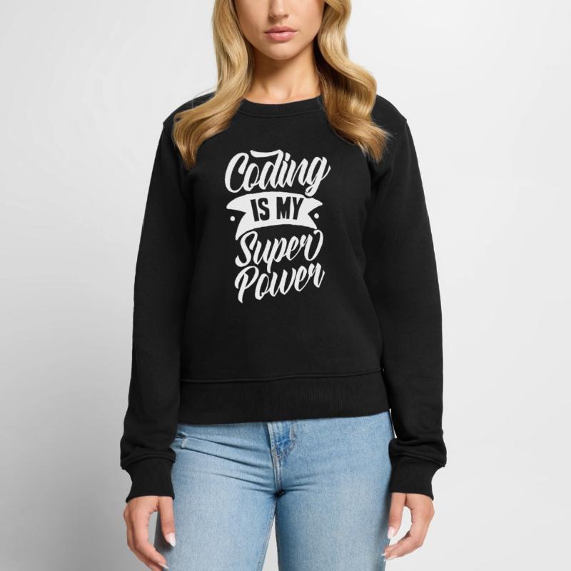 Coding Ist Meine Superkraft Coder Programmierer Frauen Premium Bio Pullover