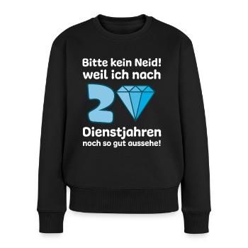Dienstjubiläum 20 Jahre Firmenjubiläum Geschenk - Frauen Premium Bio Pullover - Schwarz - Vorne - Julia (174cm)
