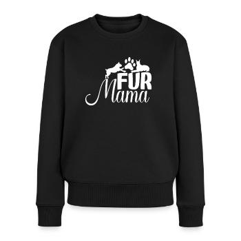 Fell-Mama - Frauen Premium Bio Pullover - Schwarz - Vorne - Julia (174cm)