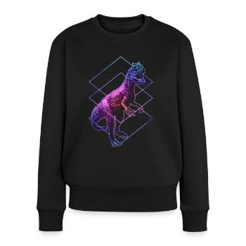 Allosaurus Dinosaurier - Frauen Premium Bio Pullover - Schwarz - Vorne - Julia (174cm)