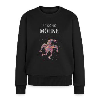Möhne Närrin Weiberfasnacht Karneval Düsseldorf - Frauen Premium Bio Pullover - Schwarz - Vorne - Julia (174cm)