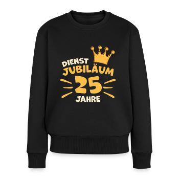 Dienstjubiläum 25 Jahre Firmenjubiläum Glückwunsch - Frauen Premium Bio Pullover - Schwarz - Vorne - Julia (174cm)