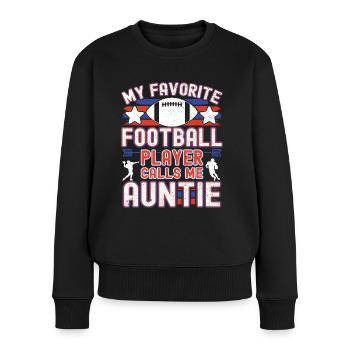 American Football Aunt Football Player - Women's Premium Organic Jumper - black - Front - Julia (174cm)
