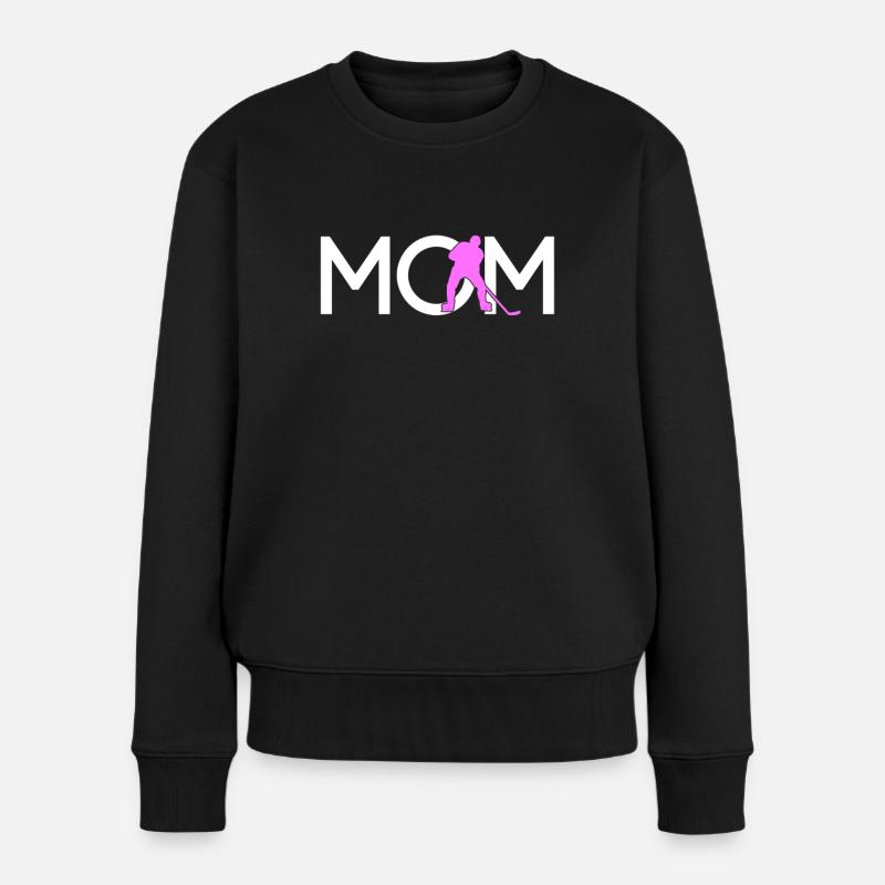 Eishockey Mama - Frauen Premium Bio Pullover - Schwarz
