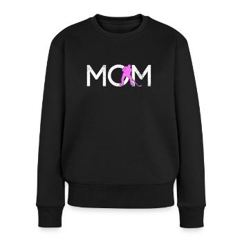 Eishockey Mama - Frauen Premium Bio Pullover - Schwarz - Vorne - Julia (174cm)