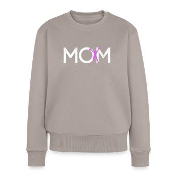 cheerleading Mama - Frauen Premium Bio Pullover - Taupe - Vorne - Julia (174cm)
