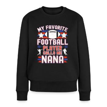 Grand-mère de football américain Joueur de football Grand-mère - Pull Premium bio Femme - noir - Devant - Julia (174cm)