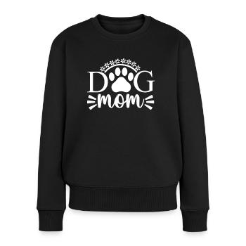 Dog mom - Women's Premium Organic Jumper - black - Front - Julia (174cm)