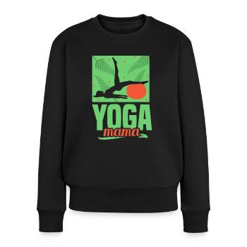 Yoga Mama Hobby Mère Maman - Pull Premium bio Femme - noir - Devant - Julia (174cm)