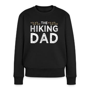 Wandern The Hiking Dad Outdoor Trekking Wanderer - Frauen Premium Bio Pullover - Schwarz - Vorne - Julia (174cm)
