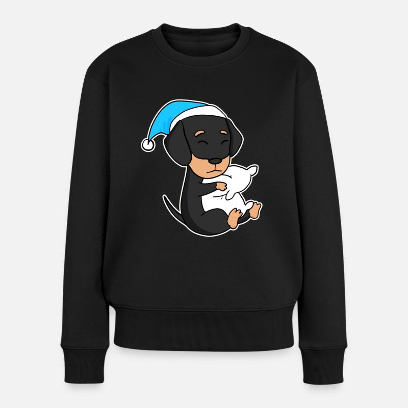 Chien Race de chien Teckel Teckel - Pull Premium bio Femme - noir