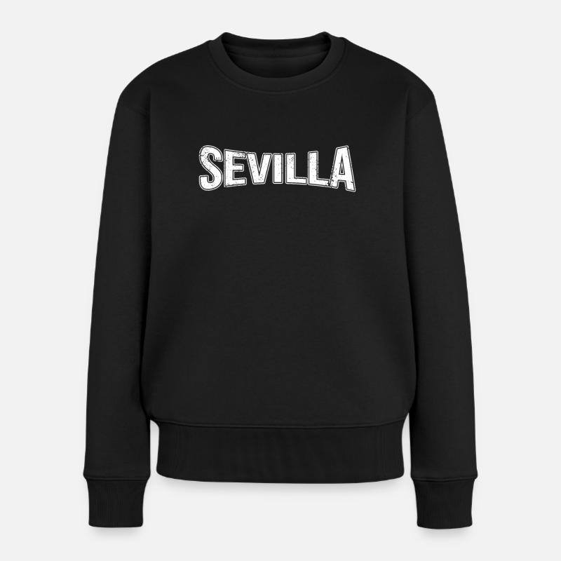 Sevilla - Frauen Premium Bio Pullover - Schwarz