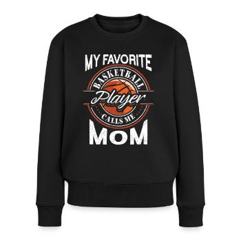 Basketball Mama Basketballspieler - Frauen Premium Bio Pullover - Schwarz - Vorne - Julia (174cm)