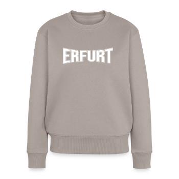 Erfurt - Frauen Premium Bio Pullover - Taupe - Vorne - Julia (174cm)