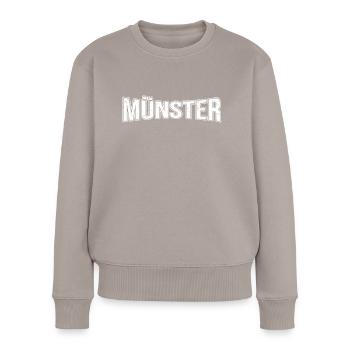 Münster - Frauen Premium Bio Pullover - Taupe - Vorne - Julia (174cm)