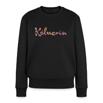 Kölnerin Närrin Karneval Fasching Konfetti Kölle - Frauen Premium Bio Pullover - Schwarz - Vorne - Julia (174cm)