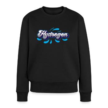 Wasserstoff Hydrogen Energie Element - Frauen Premium Bio Pullover - Schwarz - Vorne - Julia (174cm)