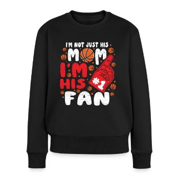Basketball Mama Geschenk - Frauen Premium Bio Pullover - Schwarz - Vorne - Julia (174cm)
