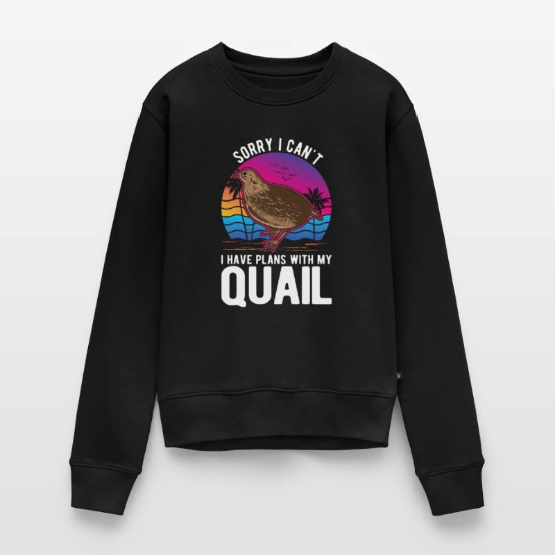 Cadeau de caille Élevage de cailles Élevage de cailles Pull Premium bio Femme